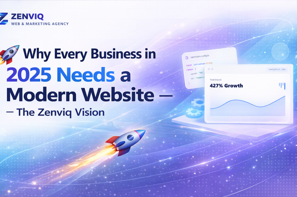🚀 Why Every Business in 2025 Needs a Modern Website — The Zenviq Vision